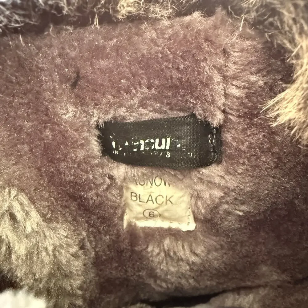 Dream Pairs Black Faux Fur Waterproof Snow Boots Women’s Size 6